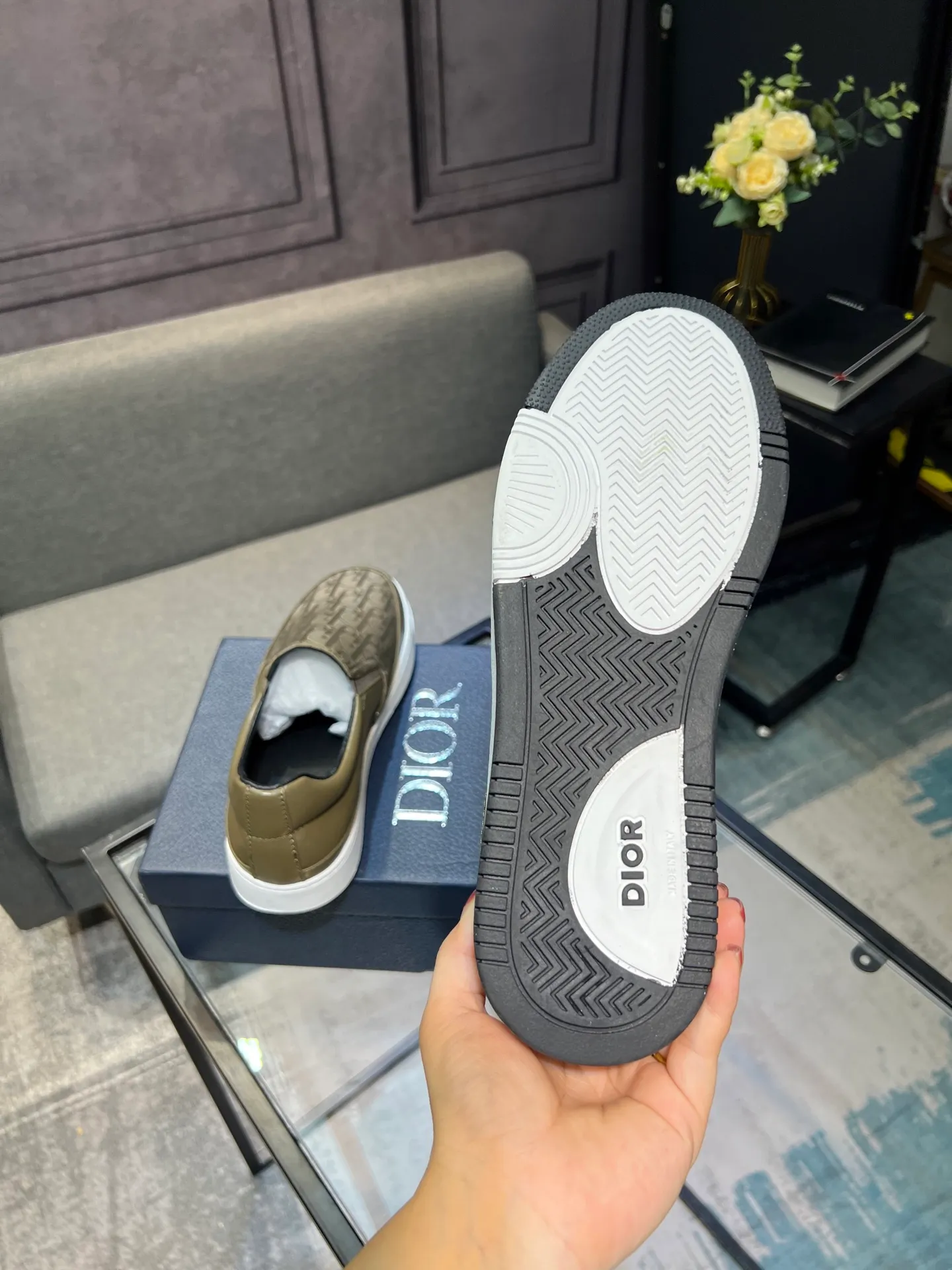 Men's shoes 💰420 [Dior] 🔝The latest masterpiece of high-end men's shoes brand: original special cloth fabric imported from Italy + cowhide + imported sheepskin lining 🔥Original toe-cap rubber outsole Soft and comfortable, making walking more convenient and comfortable! Size: 38-44 (45 can be customized)